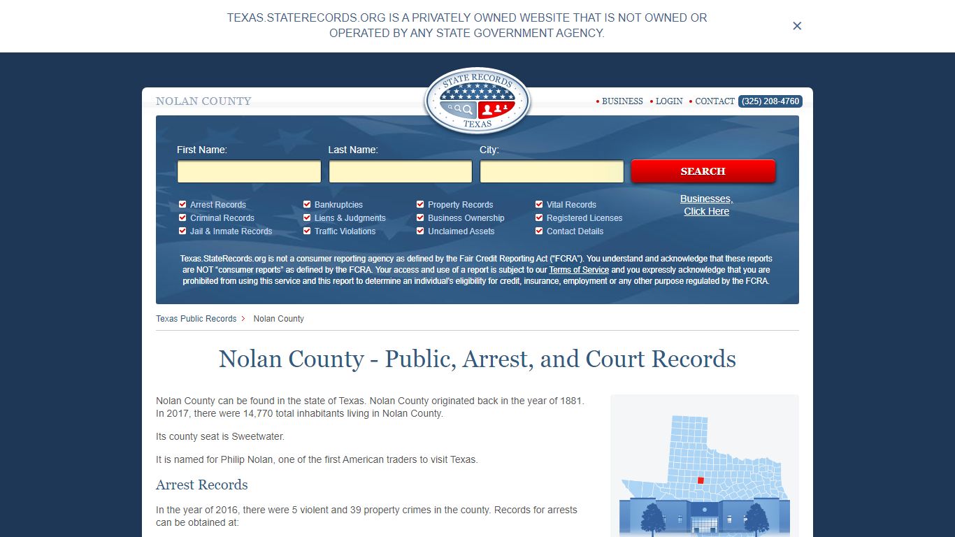 Nolan County - Public, Arrest, and Court Records